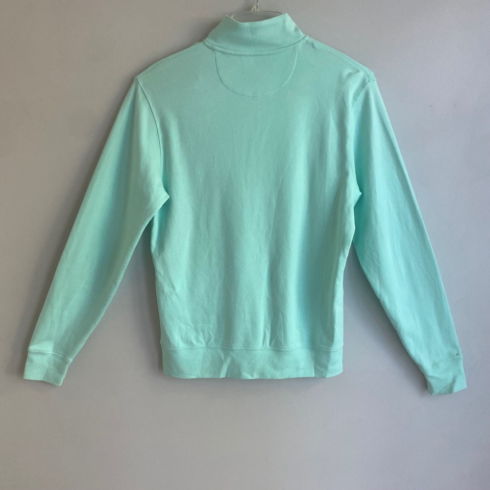 Vineyard Vines Saltwater Mens 1/4 Zip Aqua Sweater XS 100% Cotton 1K0308 Preppy - Picture 4 of 5